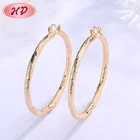 18k Gold Hoop Earring Earring Manufacturer Korean Style Fancy 18K Gold Plated Twisted Hoop Earring