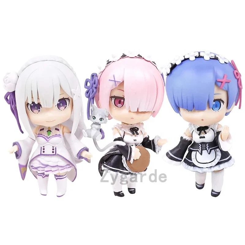 Re Life In a Different World From Zero Rem Ram Emilia Figure PVC Toy No Box 