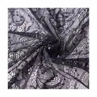 Wedding Popular Design 100% Polyester Wedding Black Sequin Lace Fabric For Girls