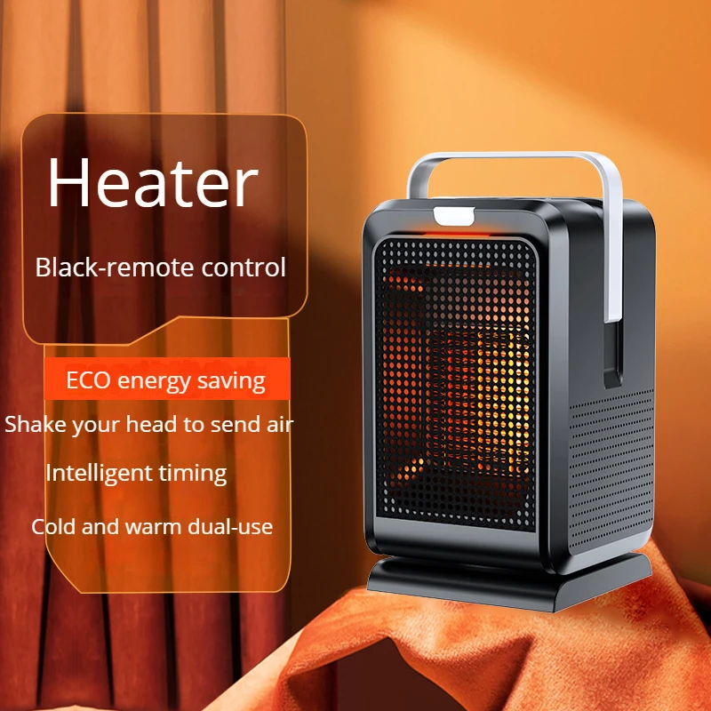 customization Winter Fan Heater 500W/1000W Personal Desktop night light remote control Mini Portable Electric Ptc Ceramic Heater