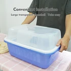 Delivery Quick Delivery Kitchen 2 Tier Dish Drainer Plastic Dish Drying Rack With Cover