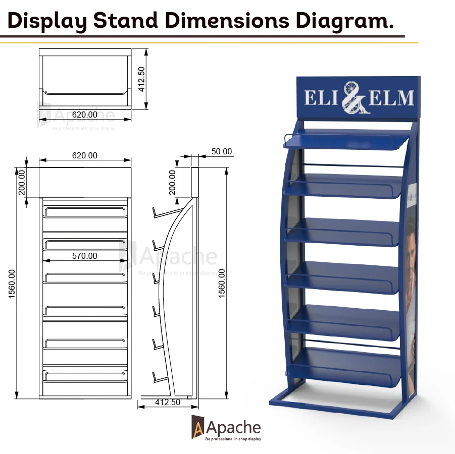 product customized metal pillow display stand for supermarket shelves for storefront presentation-1