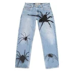 Denim Designer Jeans DiZNEW Custom Your Own Digital Printed Denim Pants All Cotton Straight Leg Men Jeans