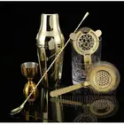 Cocktail Custom Logo Professional Bartender Kit 201 Stainless Steel Cocktail Shaker Set For Gift