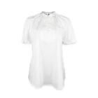 2021Summer New Design Fashionable Office-lady Woven Casual Girl's Cotton Spandex Stretch Blouses Shirt Tops OEM Servise