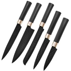 Kitchen Sets Set New Design 5 Piece High Quality Carbon Stainless Steel Kitchen Knife Sets Black Knife Set