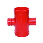 Cross FM/UL Fire Fighting Ductile Iron Grooved Pipe Fitting Reducing Cross