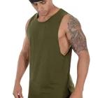 Vest Cotton Custom Men's Muscle Workout Tank Tops Mens Sleeveless Travel Vest Fitness Cotton Custom Men Gym Tank Top