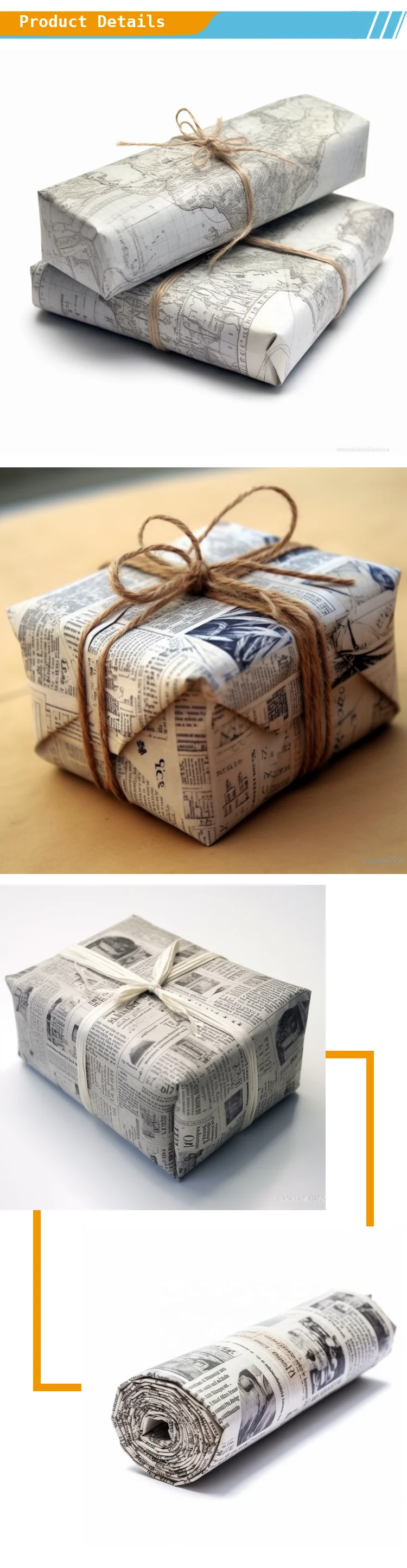 Custom Printed Plain Tissue Wrapping Paper For Clothing With Large