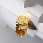 18k Gold Ring Goldrings Plated Ring Hot Selling 18K Gold Plated Vintage Embossed Moon Diamond Star Ring