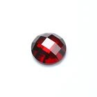 Checker Cut Garnet CZ Zircon Round Checker Cut Garnet Color Gemstone Dealers For Sale