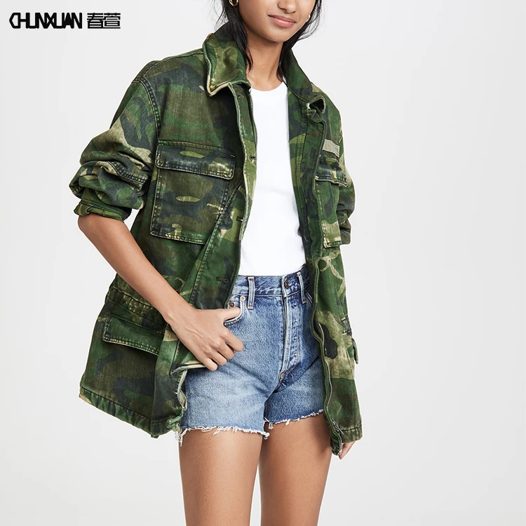 Long Sleeve Army Camouflage Jacket 