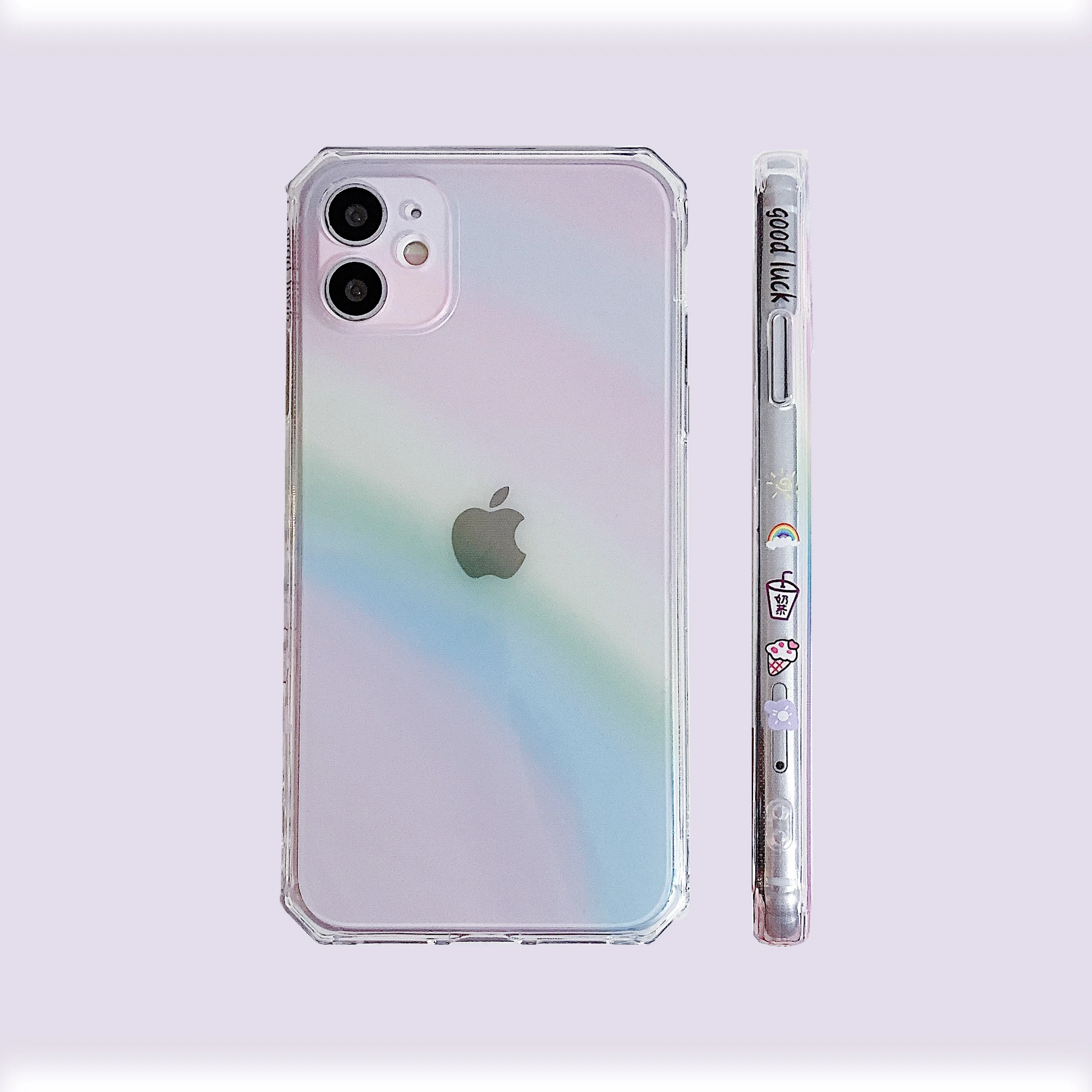Clear Rainbow Silicon Ultra Thin Soft TPU Case For iphone X Xr Xs max for iphone 12 pro max Transparent Phone Case mobile covers