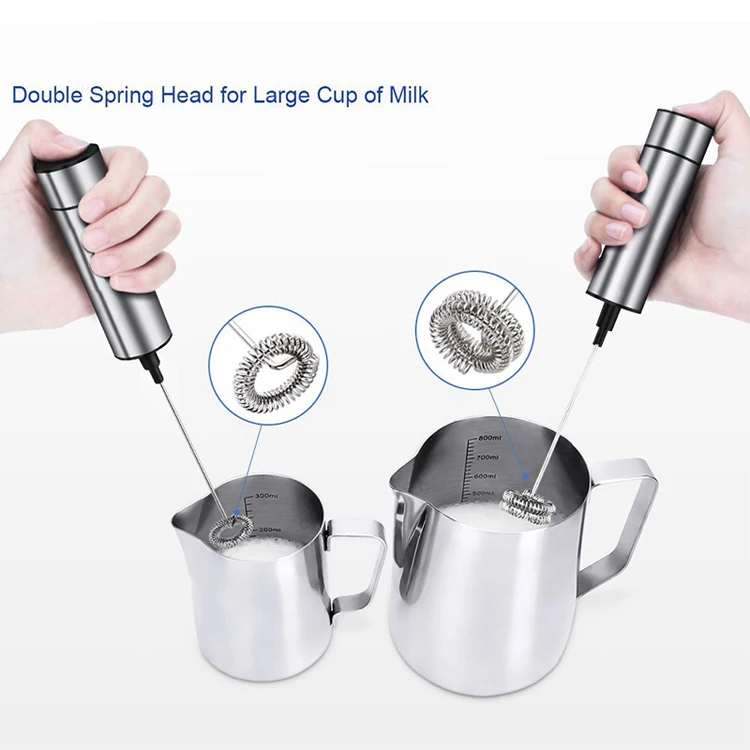 新型烹饪工具电动牛奶起泡器咖啡机咖啡 & 茶工具,手持式不锈钢金属