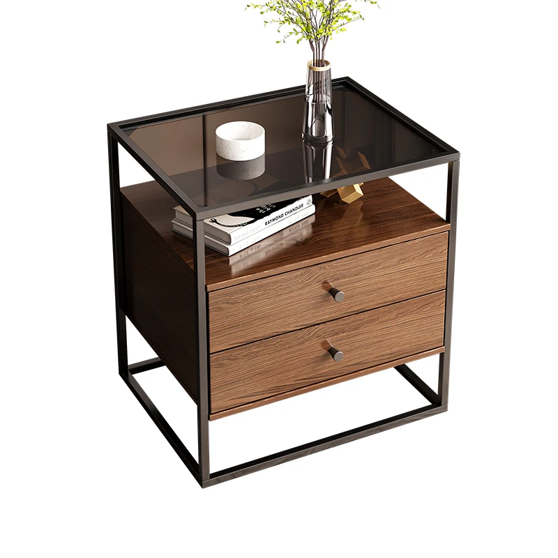 Home Furniture Storage Drawer nightstands furniture bedroom Wood  Bedside Table  Luxury Nightstand Side Table