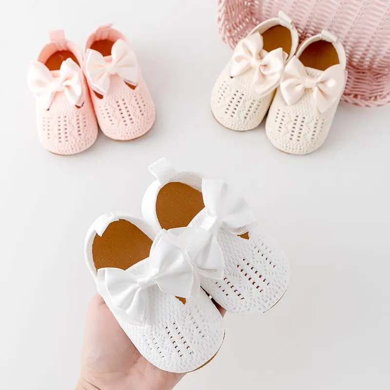 Fashionable Casual Baby Girl Princess Shoes Breathable Mesh Soft Rubber Sole Spring Summer Autumn Shoes 0-18 Months details