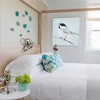 Decor Artree Customized Design 50*50 2 Lovely Birds In The Branches Living Room Wall Decor Canvas Oil Painting Arts