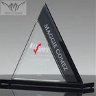 Corporate For Trophy Engraved Company Crystal Triangle Award Trophy For Corporate Promotional Gifts