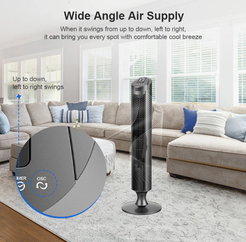 Tower Fan, Electric, ABS - detail 14