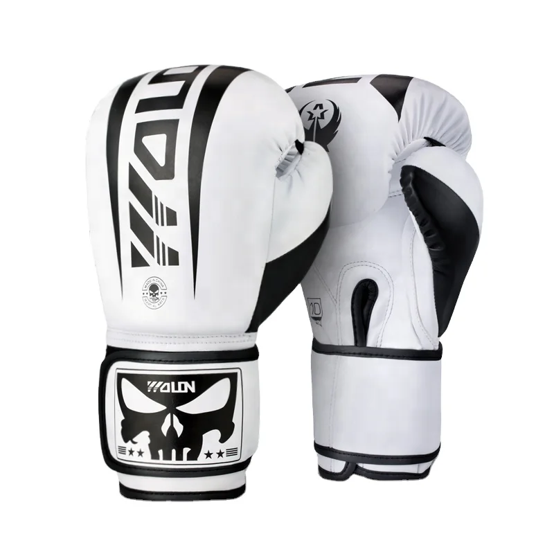 Wolon Punisher Boxing Glove PU Leather Muay Thai Training MMA Fight Sparring 