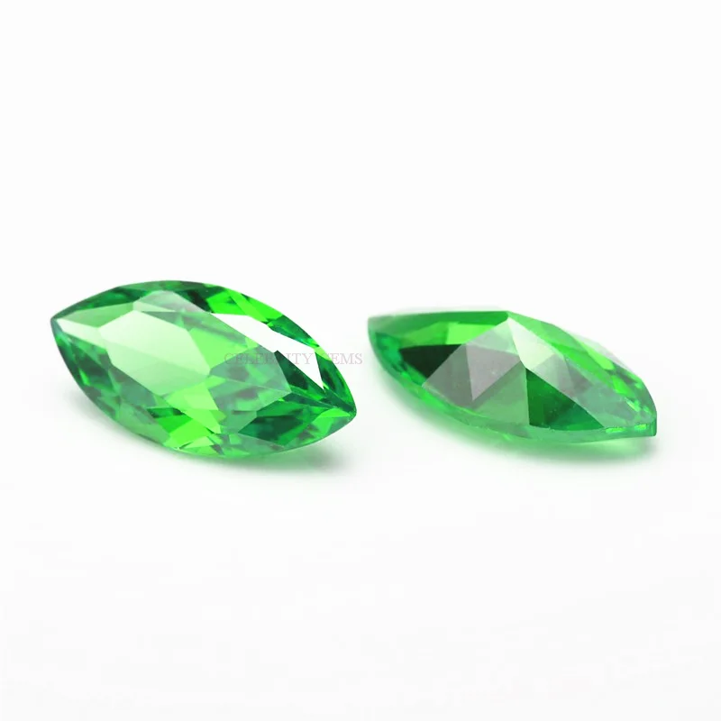 AAA USA Seller Emerald Green Round Cubic Zirconia Loose gems  2-10mm CZ 