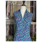 Polyester Most Selling Items All Of Blue Flowers On The Dobby Ggt Polyester For Women's Dress