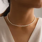 Pearl Necklace White Imitation Pearl Necklace Charm Fashion Jewelry Big Round Pearl Necklace For Women