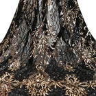 Upholstery 2021 Party Gown Upholstery Fabric Sequin Tulle Embroidery Beads For Wedding Dress