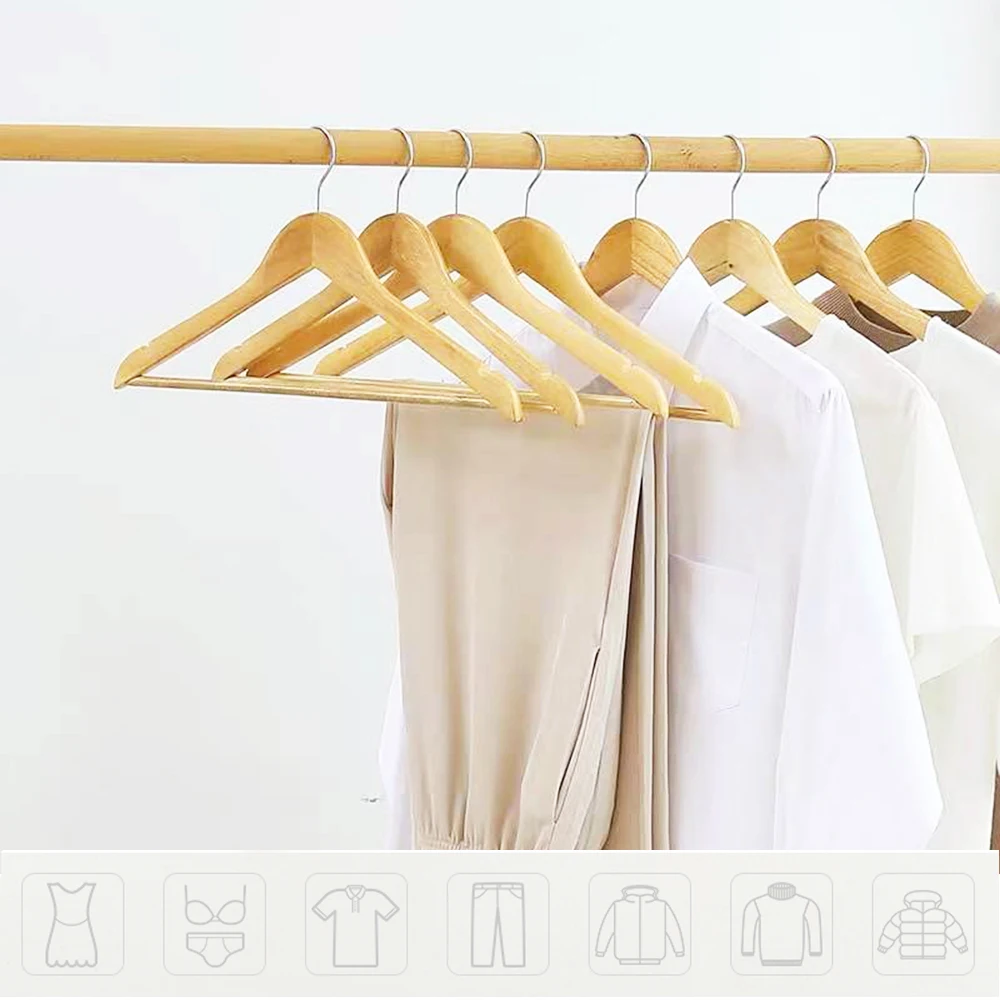 wholesale natural biodegradable used wooden clothes hangers