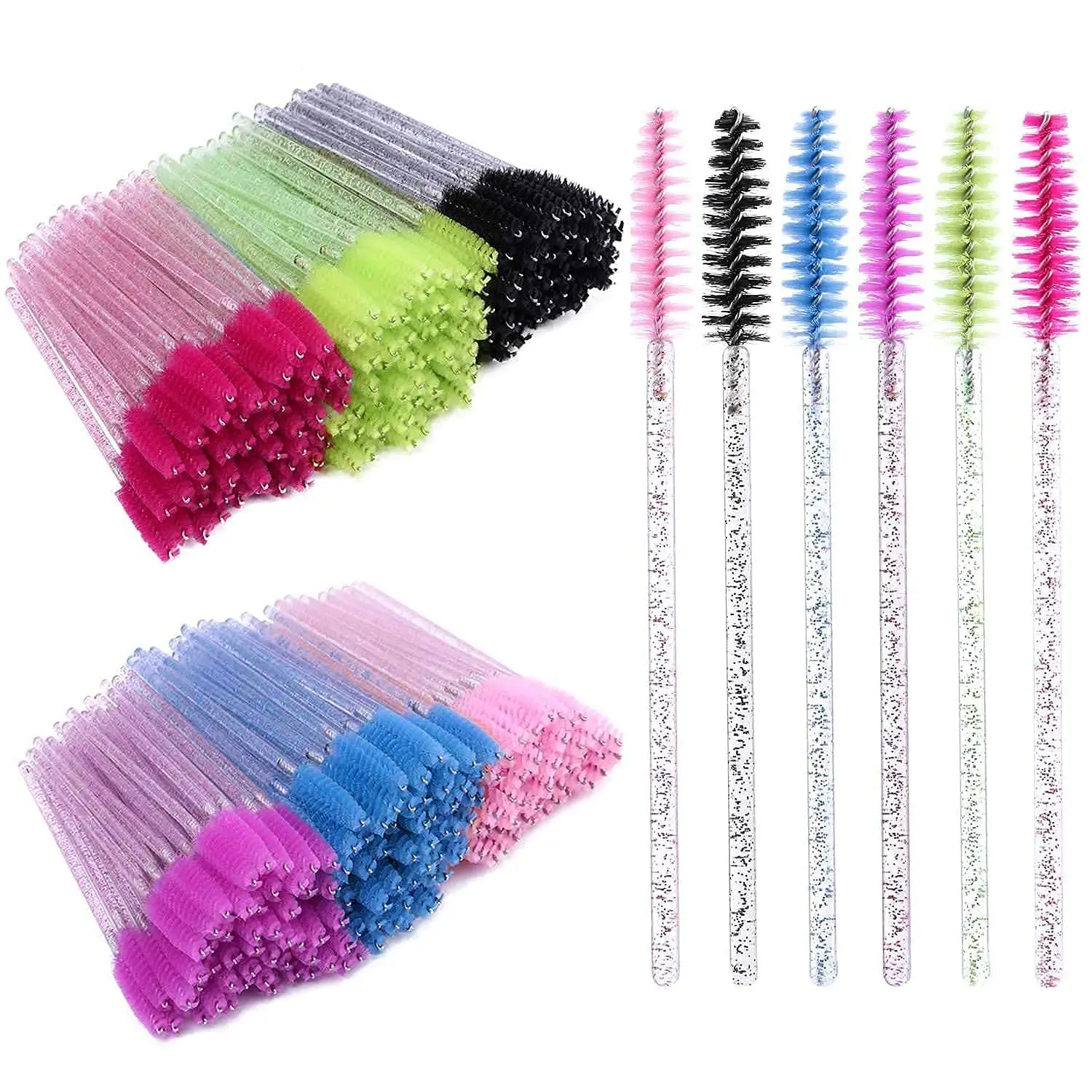 Disposable Mascara Wands Crystal Eyelash Brush Spoolies For Eye Lash