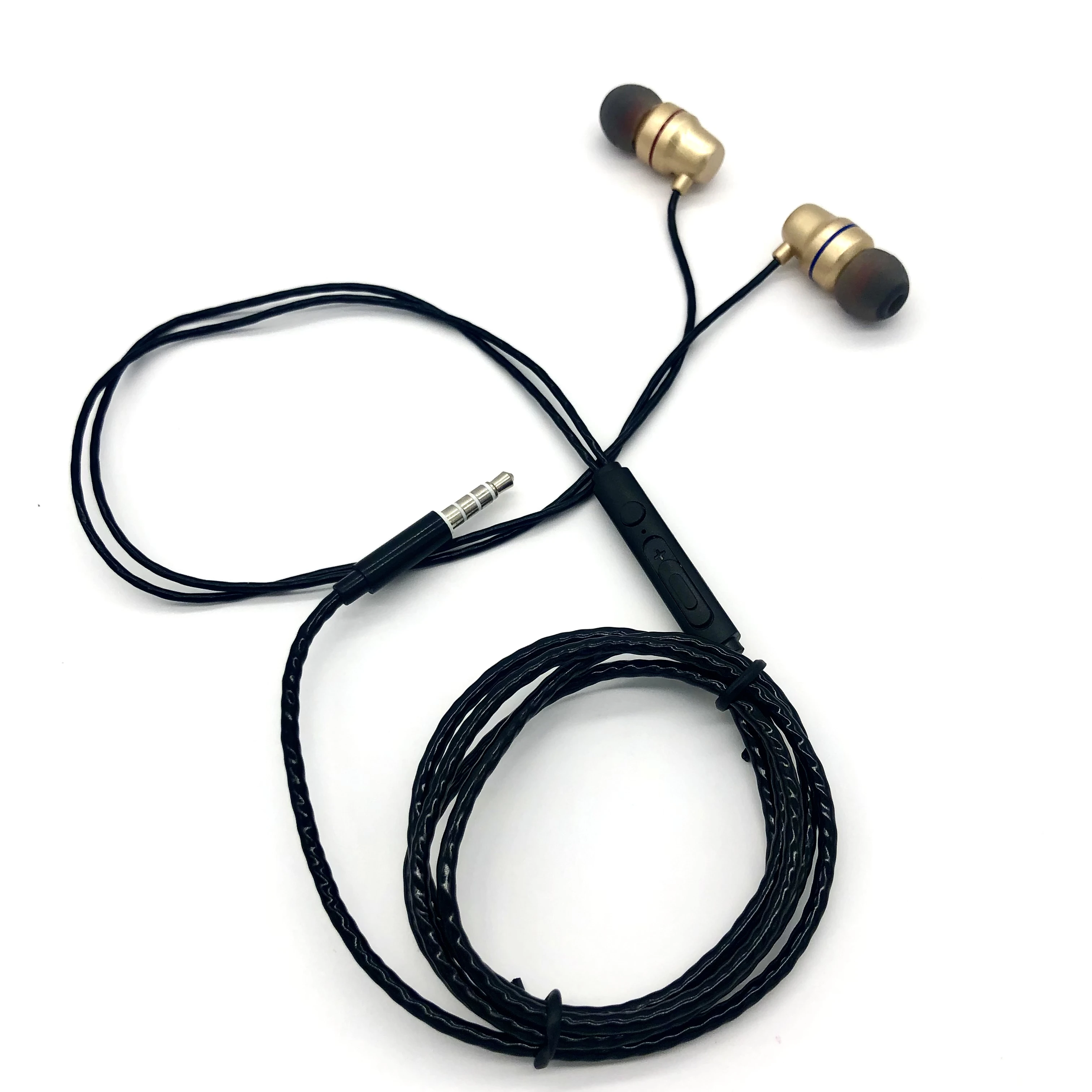 Wholesale 1.2M Earphones Wired 3.5mm with Mic In-ear Stereo Headphone for iphone and Android