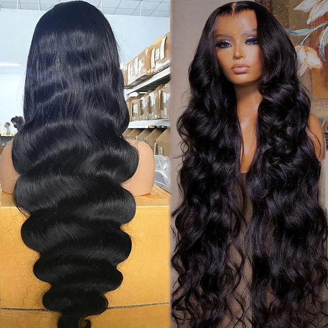 180% Density Human Hair HD Lace Front Wigs 10A Grade Straight Pre Plucked 13x4 13x6 Transparent Frontal Raw Indian Hair Wig