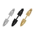 316l Steel Stud Stud Earring Personality Punk Style Jewelry 316L Stainless Steel Stylish Threaded Stud Earring For Man