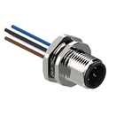 Female Connector Male Female Connector Male Female M12 6pin Front Mount Short Type Flange Receptacle Connector With Wires