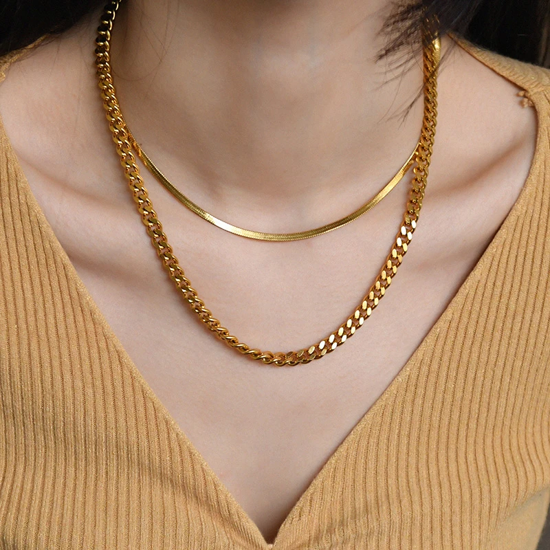 Minimalist Gold Color Choker Necklaces 