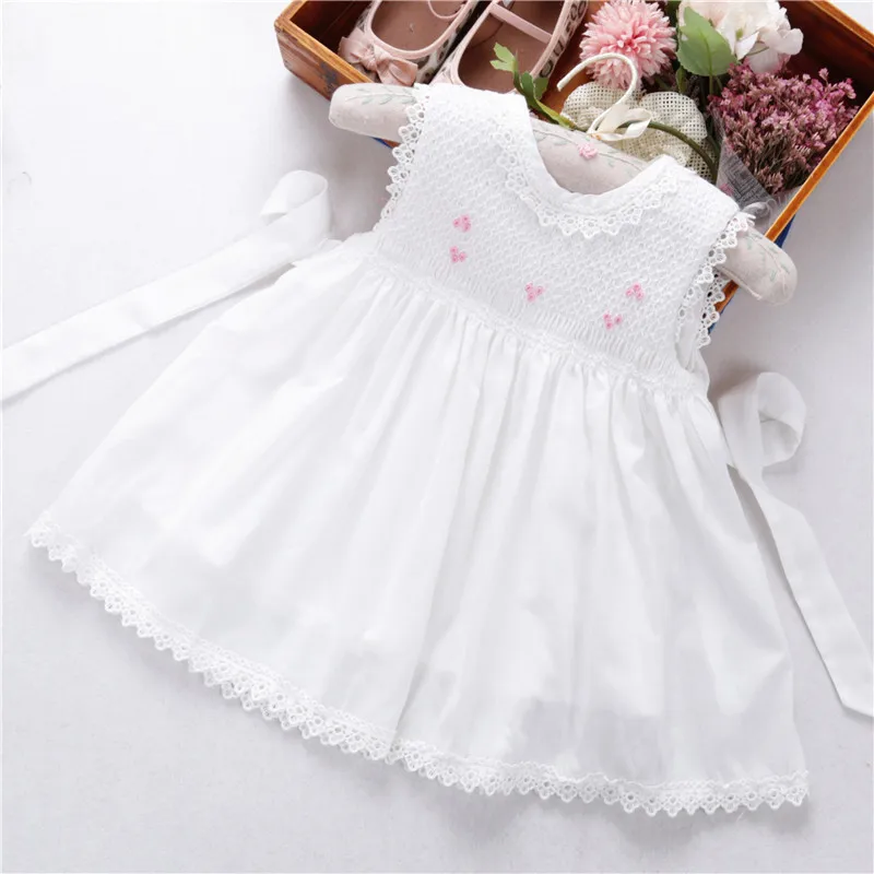 C9129344 Toddler White Smocked Dresses 