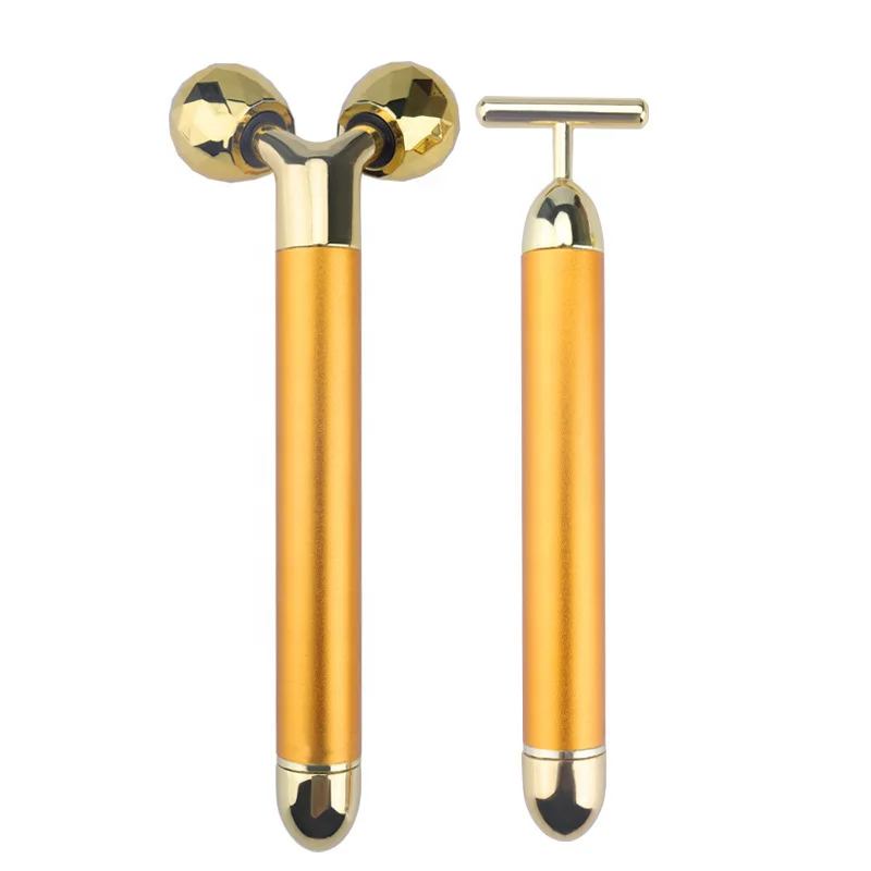 2in1 Beauty Bar 24k Golden Pulse Facial Face Massager, 3d Roller 売れ筋ランキング