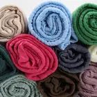 Hijab Plain Scarves Shawls Wholesale Cotton Muslim Crinkle Hijab Scarf For Women