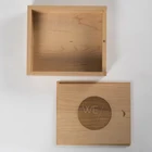 Wooden Gift Wooden Box Unfinished Wooden Box Wood Packaging Box For Gift Sliding Wooden Box