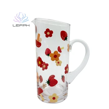 creative handpainted pattern glassware Handmade Glass Cup set for Coffee Tea  Milk Premium Tea Pots juice Kettles