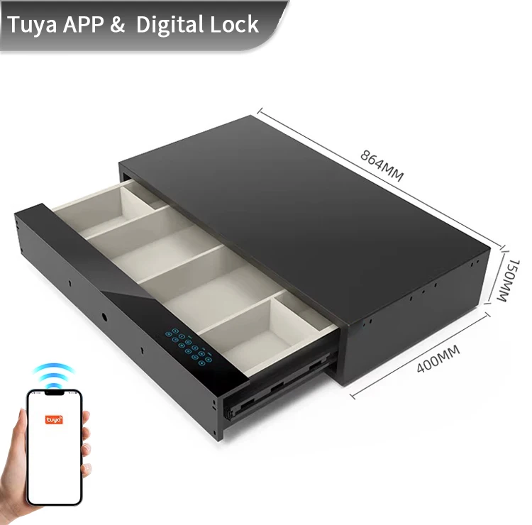product ceqsafe smart wholesale custom hidden password drawer safe box modern for bedroom living room safe storage-10