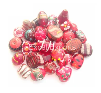 Glass Beads Fancy Glass Beads bracelet Red bead jewelry Combination decoration pearls
