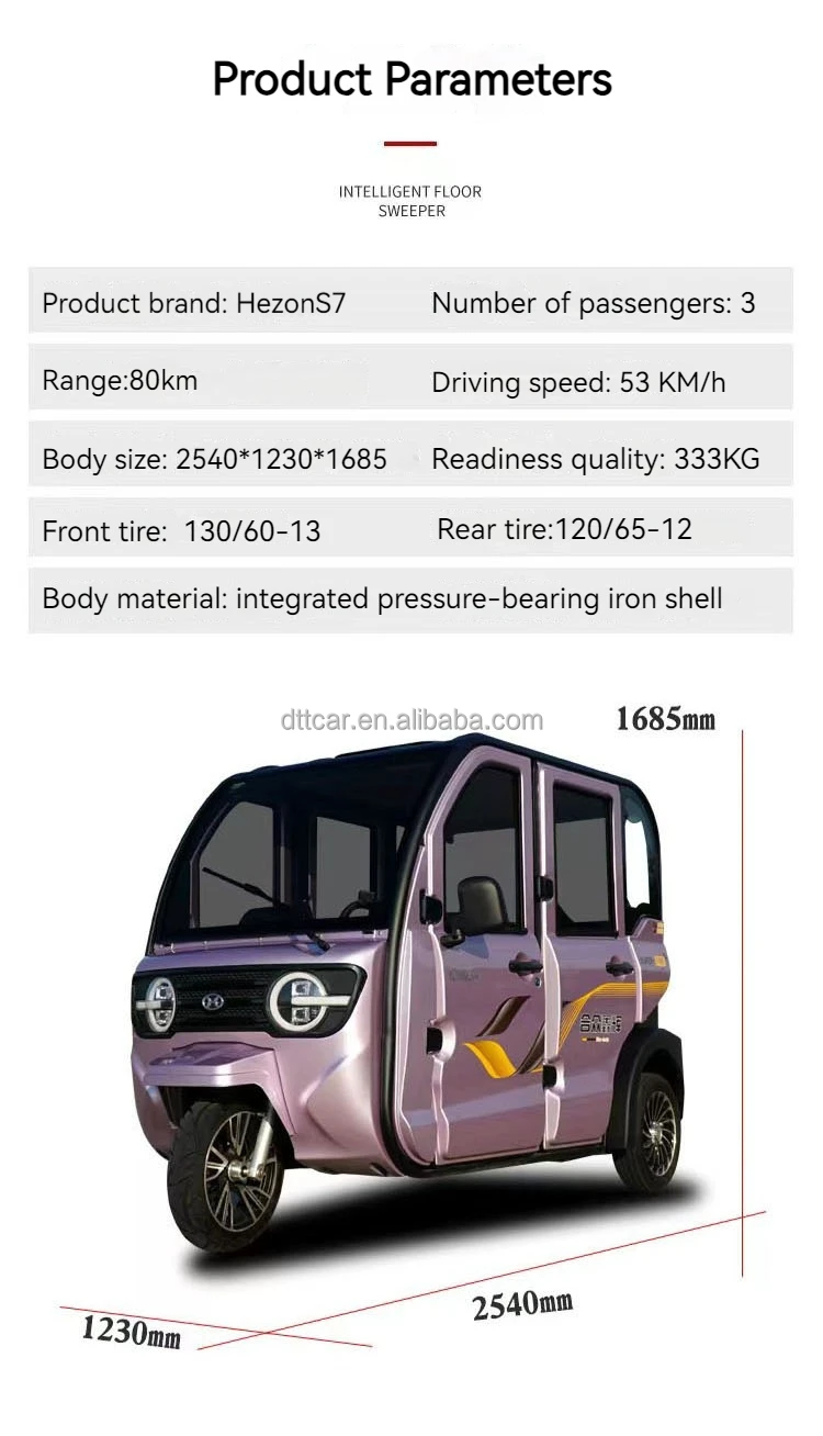 Electric Tricycle With Cabin Electric Express Delivery Tricycle With