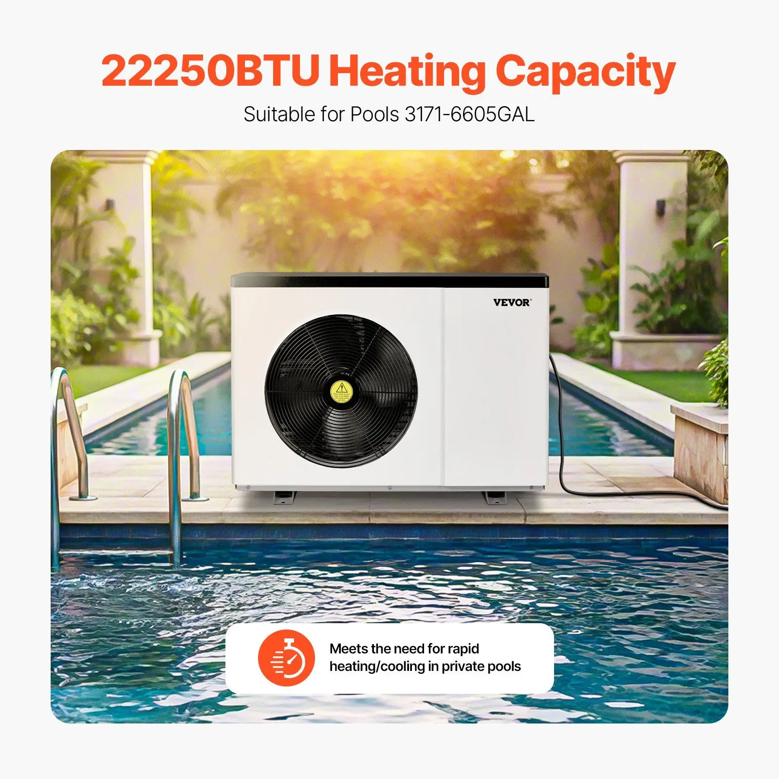Electric Pool Heat Pump, 22250, BTU - detail 4