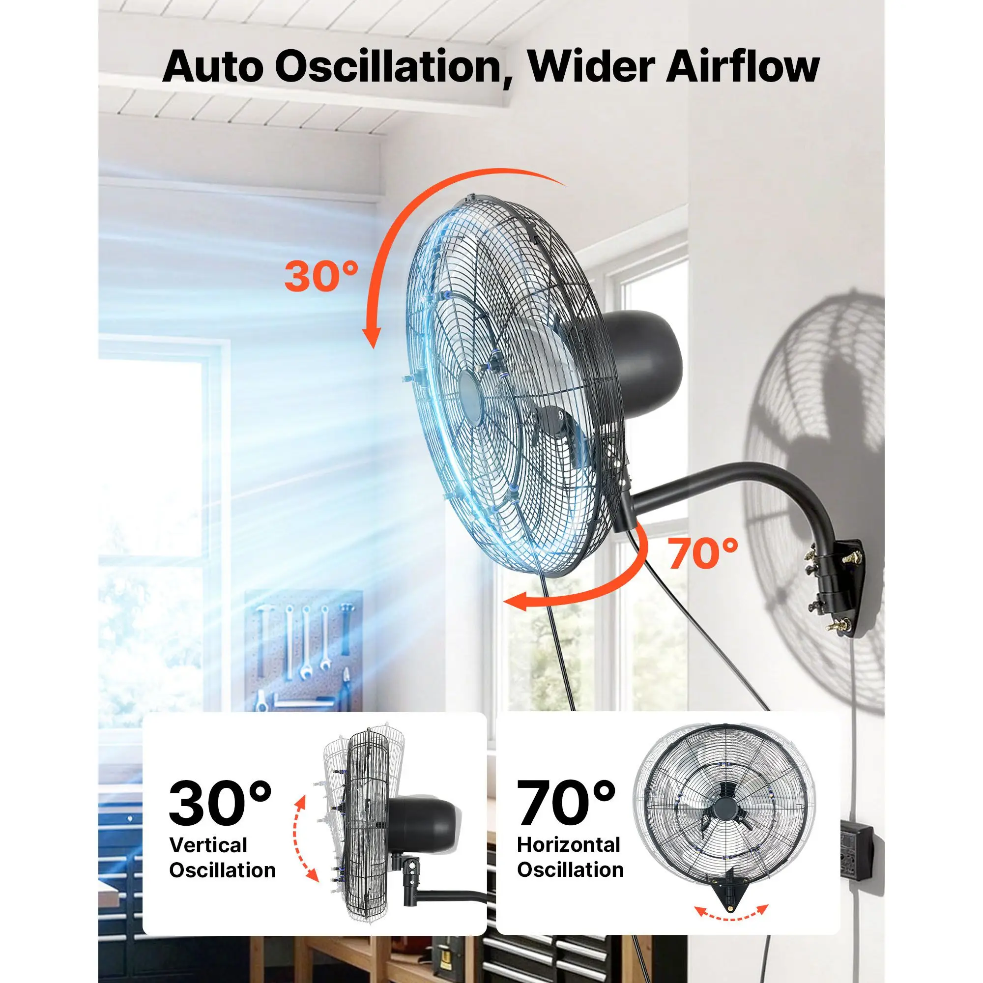 Wall-mounted Mist Fan, IP44, 18h - detail 12