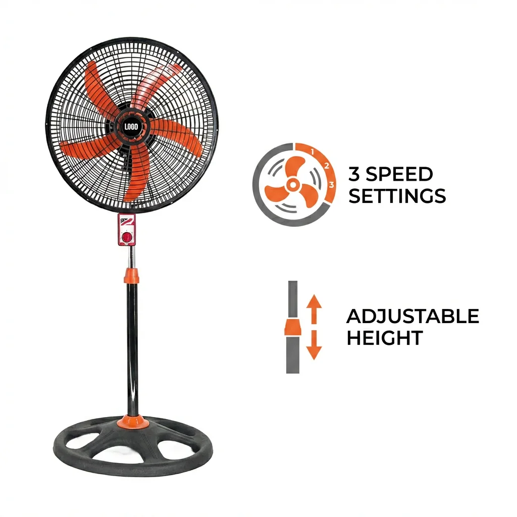 Pedestal Fan, Plastic, 105w - detail 10