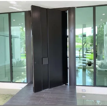 Alufront Luxury Villa Aluminum Metal Anti-Theft Front Entry Residential Aluminum Security Minimalist for Apartments Halls