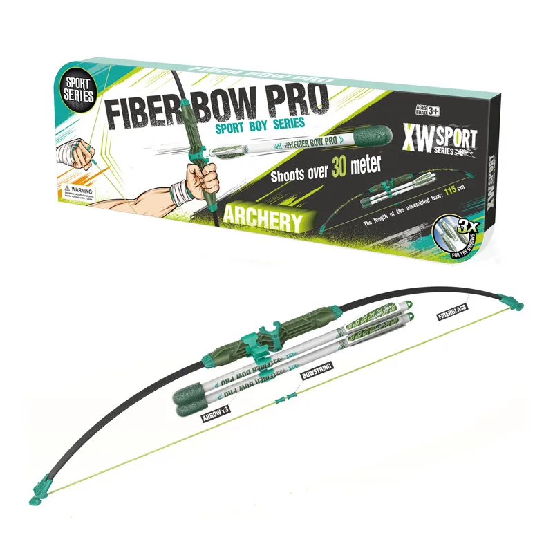EPT New arrival fiber bow sports toys archery outdoor sports kids shooting game  30 meters-range bow toys boy series boy bow set