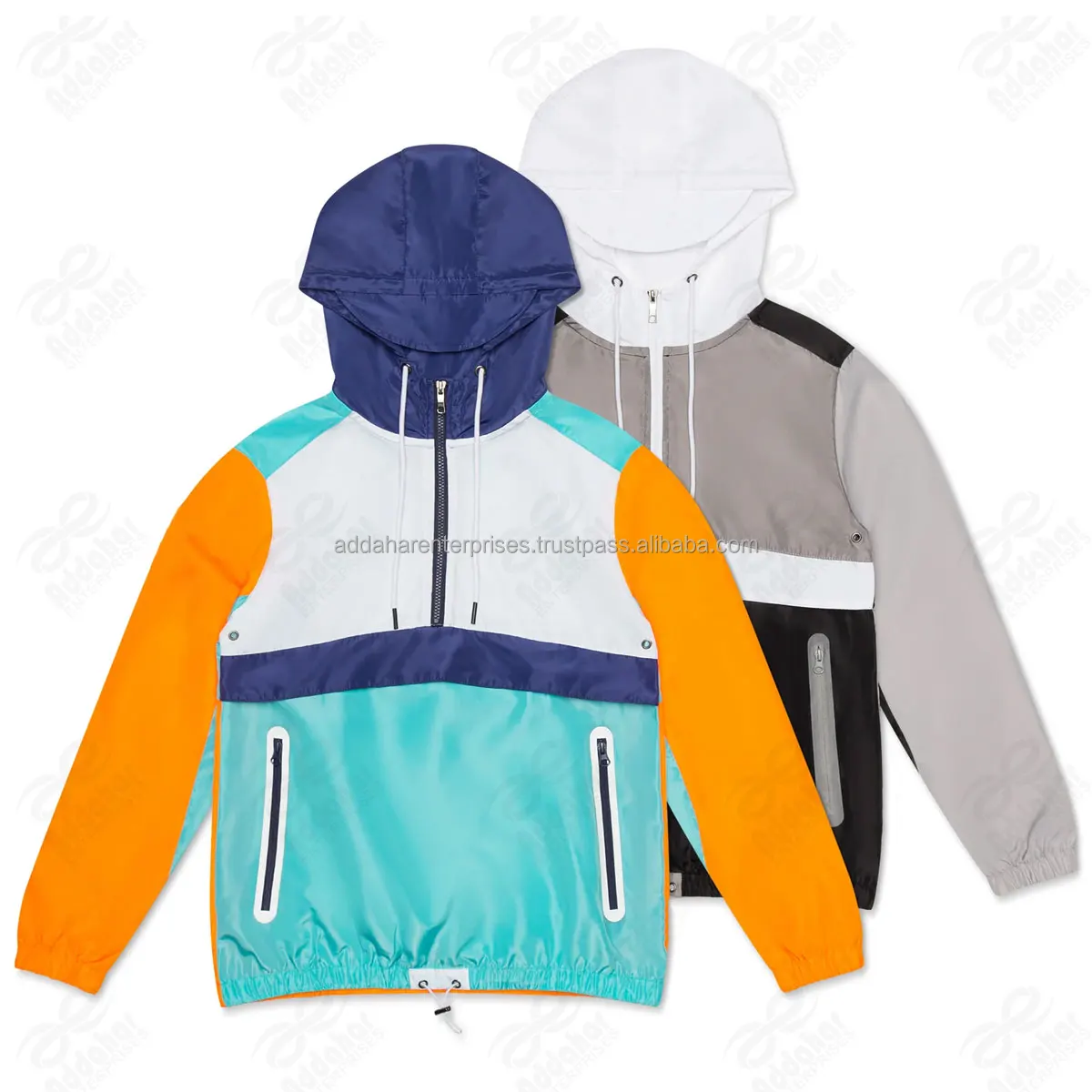 Custom Summer Nylon Polyester Shell Tracksuit Two Piece Jogging Suit