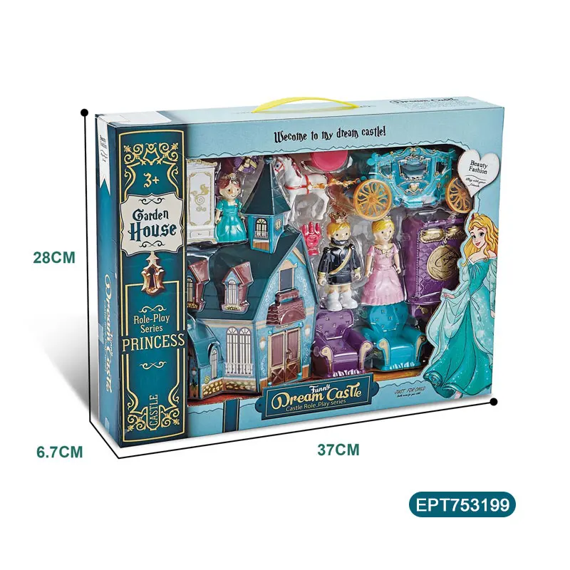 EPT New arrival beautiful girls play house toys set pretend play castle and princess set for children castle set toys